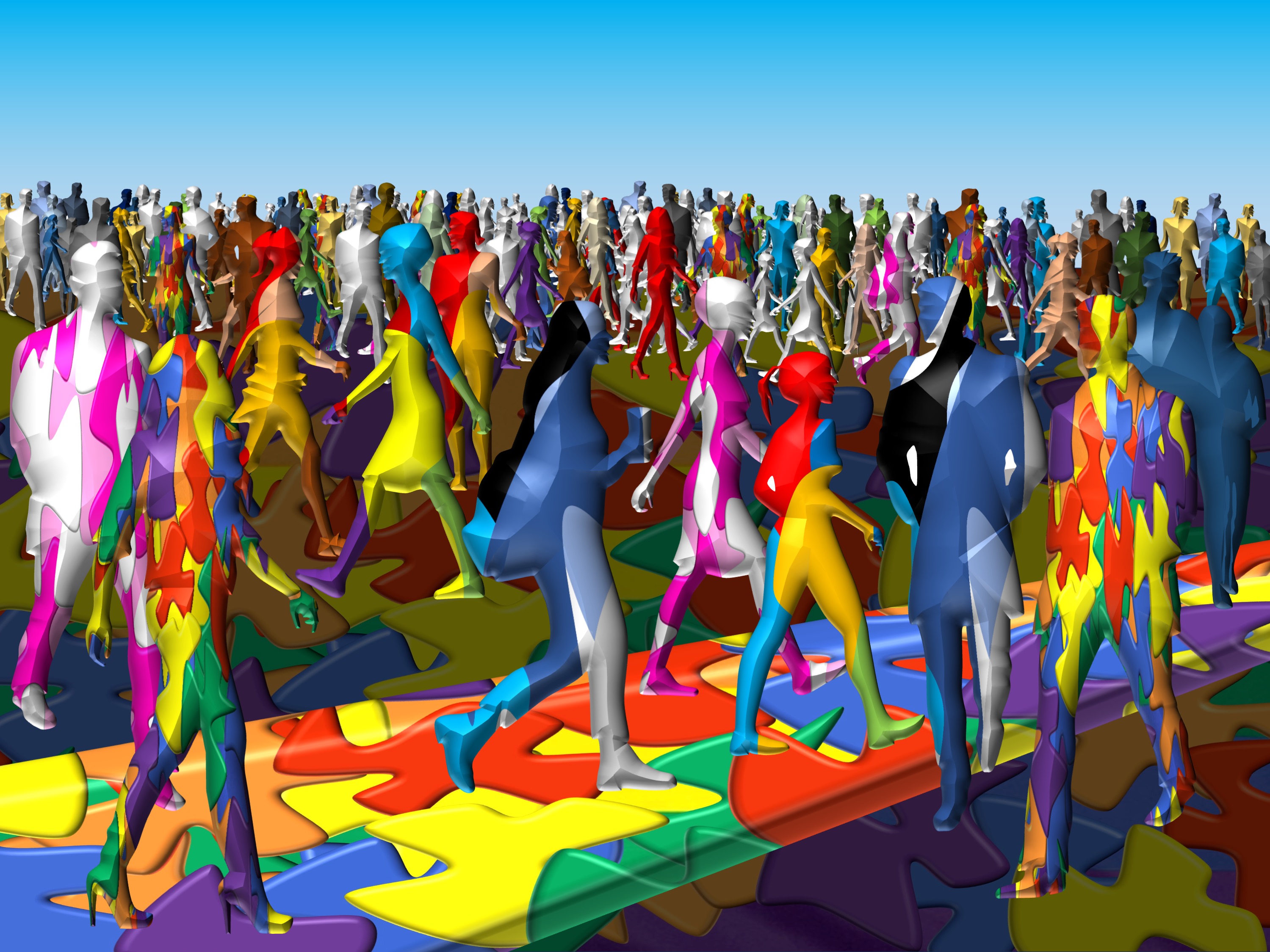 our world full of colors (combined painting technique; 2026-07-15)